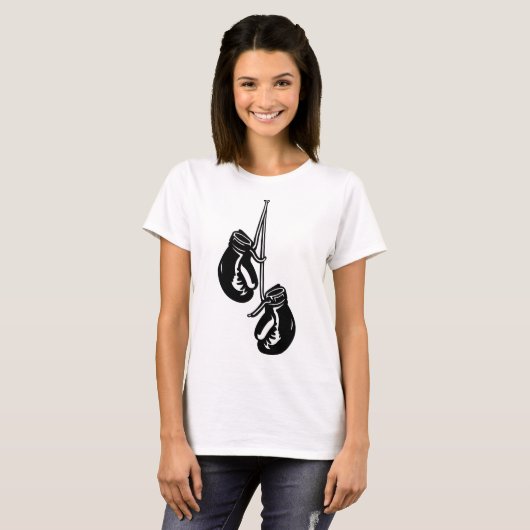 ヴィンテージつるのボクシング手袋レトロ戦闘機 Tシャツ (正面フル)