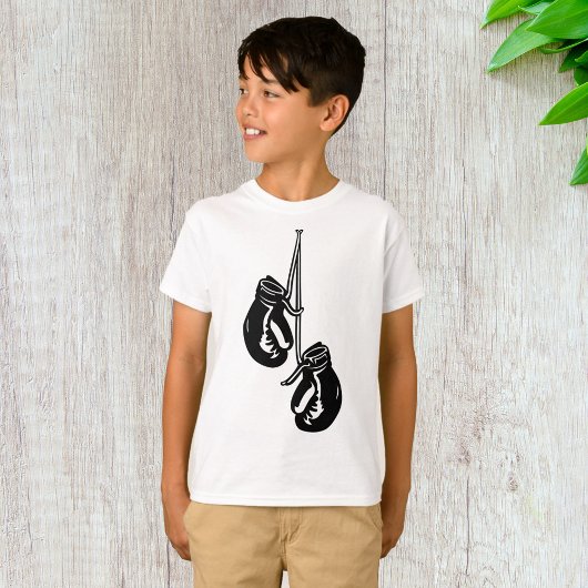 ヴィンテージつるのボクシング手袋レトロ戦闘機 Tシャツ