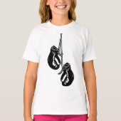 ヴィンテージつるのボクシング手袋レトロ戦闘機 Tシャツ (正面)