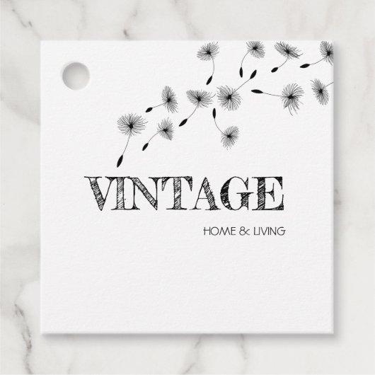 ヴィンテージつるラベル、ホーム&リビング価格ラベル フェイバータグ (正面)