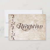 ヴィンテージつる植物エレガントウェディング披露宴カード 招待状 (正面)