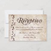 ヴィンテージつる植物エレガントウェディング披露宴カード 招待状 (裏面)