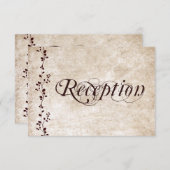 ヴィンテージつる植物エレガントウェディング披露宴カード 招待状 (正面/裏面)