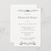 ヴィンテージつる植物リハーサル夕食招待状 招待状 (正面/裏面)