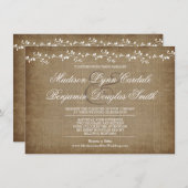 ヴィンテージつる植物動揺して素朴結婚式招待状 招待状 (正面/裏面)