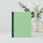 ヴィンテージつる植物濃い緑 ポストカード (スタンド正面)