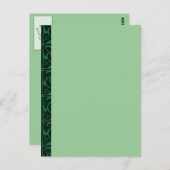 ヴィンテージつる植物濃い緑 ポストカード (正面/裏面)