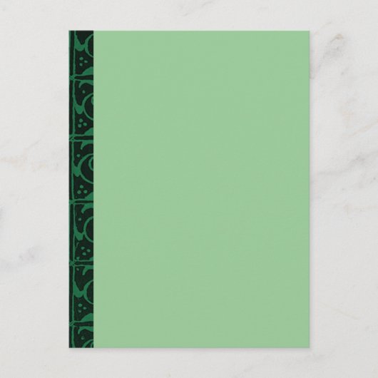 ヴィンテージつる植物濃い緑 ポストカード (正面)