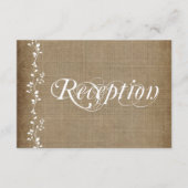 ヴィンテージつる植物素朴ウェディングレセプションカード エンクロージャーカード (正面)