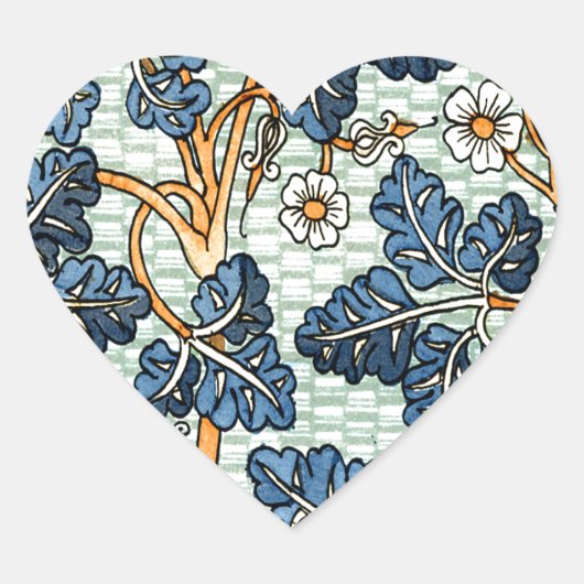 ヴィンテージつる植物 ハートシール (正面)