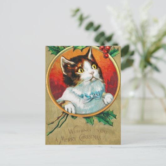 ヴィンテージでクリスマスに楽しみたい猫|過去記事 シーズンポストカード (スタンド正面)