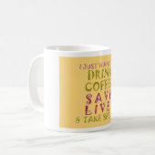 ヴィンテージでコーヒー救を飲み、自撮りする コーヒーマグカップ (正面左)