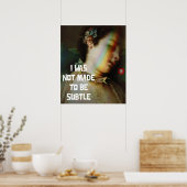 ヴィンテージでフェミニスト「私は微妙にされなかった」 ポスター (キッチン)