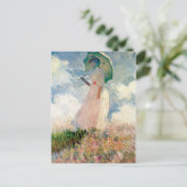 ヴィンテージでモネにパラソルを向離れけた人 ポストカード (スタンド正面)