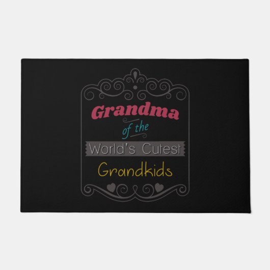 ヴィンテージで世界一かわいい孫のおばあちゃん ドアマット (正面)