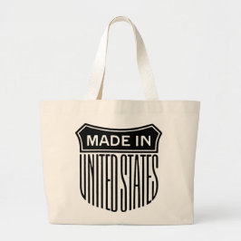 ヴィンテージで作られた愛国的なロゴTotebag ラージトートバッグ