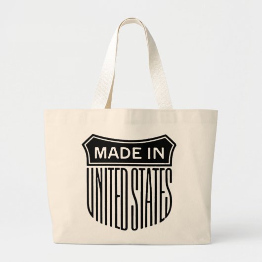 ヴィンテージで作られた愛国的なロゴTotebag ラージトートバッグ (正面)