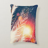 ヴィンテージで作られた熱帯沿岸のココナッツの木 アクセントクッション (裏面(縦))