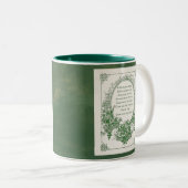 ヴィンテージで刻まれたアイリッシュ賛美ズとフローラのフレーム ツートーンマグカップ (正面右)