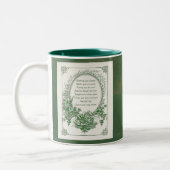 ヴィンテージで刻まれたアイリッシュ賛美ズとフローラのフレーム ツートーンマグカップ (左)