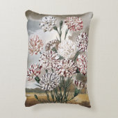 ヴィンテージで変化するカーネーションの花と灰色の空 アクセントクッション (裏面(縦))