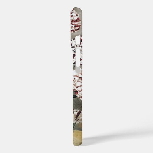 ヴィンテージで変化するカーネーションの花と灰色の空 Case-Mate iPhoneケース (裏面 / 左)