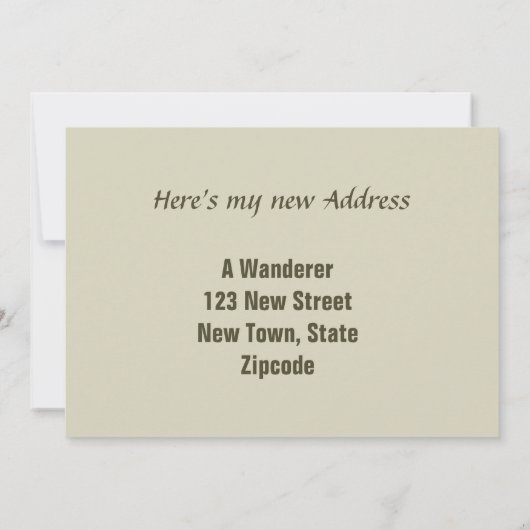 ヴィンテージで引っ越した子猫とカエル カード (裏面)