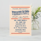 ヴィンテージで最も古い国の結婚式の招待状 招待状 (スタンド正面)