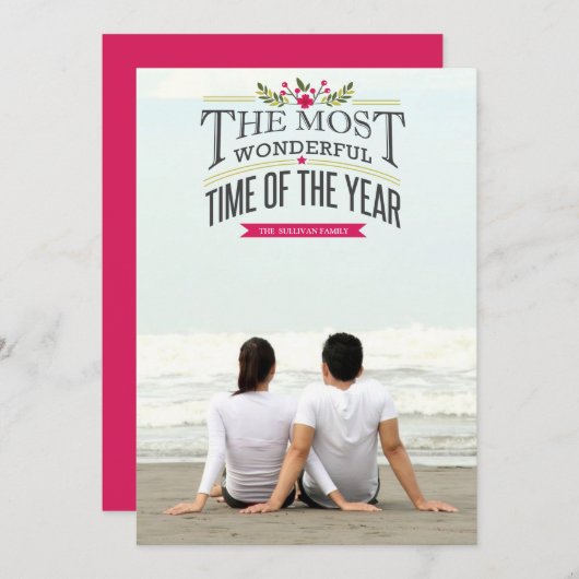 ヴィンテージで最も素晴らしい時間の写真 シーズンカード (正面/裏面)