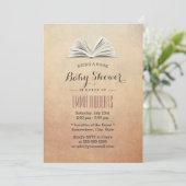 ヴィンテージで本の赤ちゃんシャワーを持参 招待状 (スタンド正面)