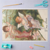 ヴィンテージで翼のあるチャルーブ楽器 薄葉紙 (クラフト)