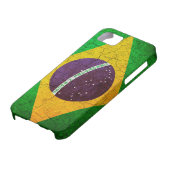 ヴィンテージで背景に亀裂が生じたブラジル国旗 Case-Mate iPhoneケース (下部)