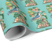 ヴィンテージで花を包む鳥 ラッピングペーパー (ロールコーナー)