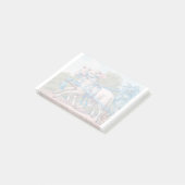 ヴィンテージで青いリボンファンシーを着た子羊 ポストイット (アングル)