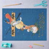 ヴィンテージで魔女かわいらしがいる子ども 薄葉紙 (クラフト)