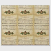 ヴィンテージとして各ハッピークリスマスカロルのスクリプトプリント ラッピングペーパー (フラット)