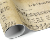 ヴィンテージとして各ハッピークリスマスカロルのスクリプトプリント ラッピングペーパー (ロールコーナー)