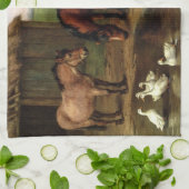 ヴィンテージとアヒルの家畜 キッチンタオル (折り畳み)