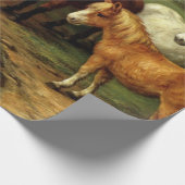 ヴィンテージとアヒルの家畜 ラッピングペーパー (角)