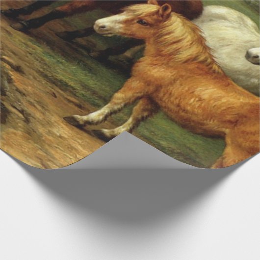 ヴィンテージとアヒルの家畜 ラッピングペーパー (角)