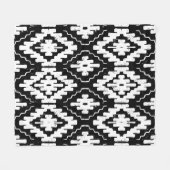 ヴィンテージとアメリカのインドとのシームレスな民族パターン フリースブランケット (正面(横))