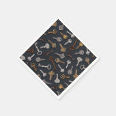 ヴィンテージとアンティーク鍵 スタンダードカクテルナプキン (角)