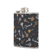 ヴィンテージとアンティーク鍵 フラスク (左)