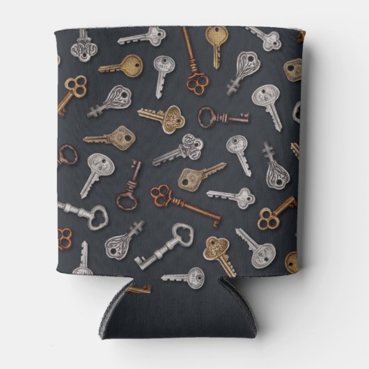 ヴィンテージとアンティーク鍵 缶クーラー (正面)