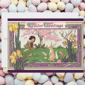 ヴィンテージとイースターの卵狩りの子ども