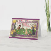 ヴィンテージとイースターの卵狩りの子ども シーズンカード (正面)