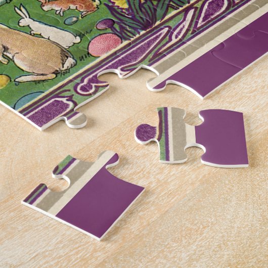 ヴィンテージとイースターの卵狩りの子ども ジグソーパズル (側面)