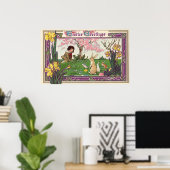 ヴィンテージとイースターの卵狩りの子ども ポスター (ホームオフィス)