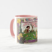 ヴィンテージとイースターの卵狩りの子ども マグカップ (正面左)