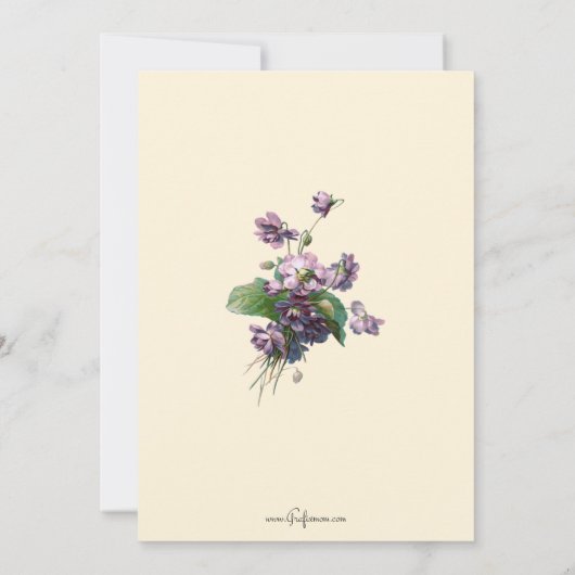 ヴィンテージとイースターの挨拶 シーズンカード (裏面)